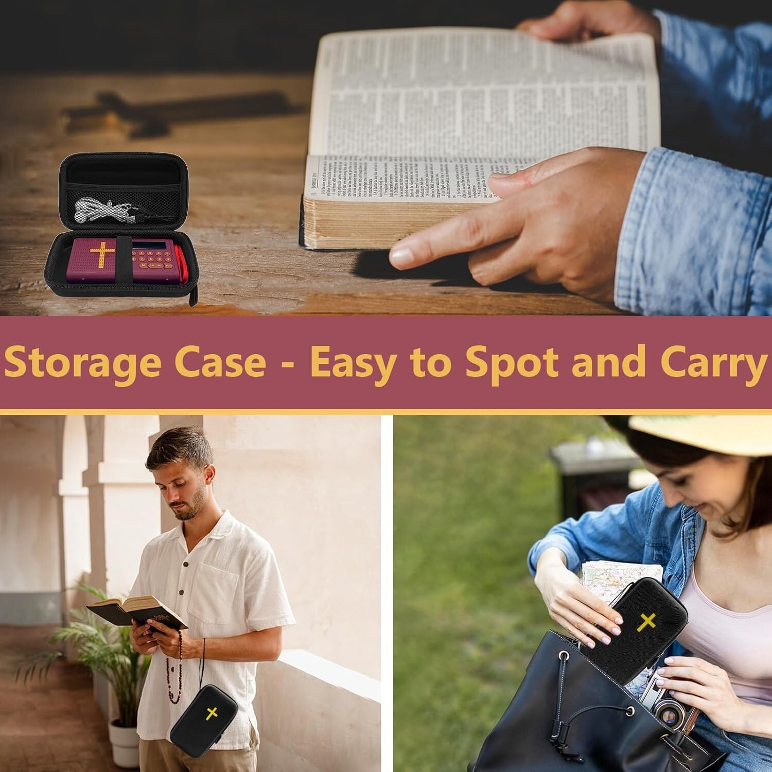 Carry Case Compatible with Wonder Bible - the Talking Audio Bible Player (Cas...