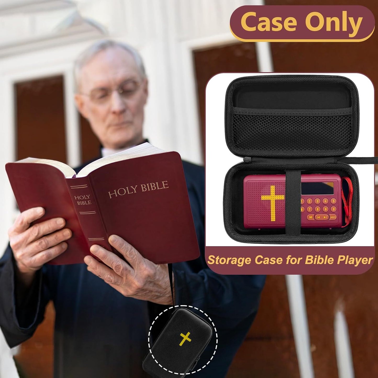 Carry Case Compatible with Wonder Bible - the Talking Audio Bible Player (Cas...